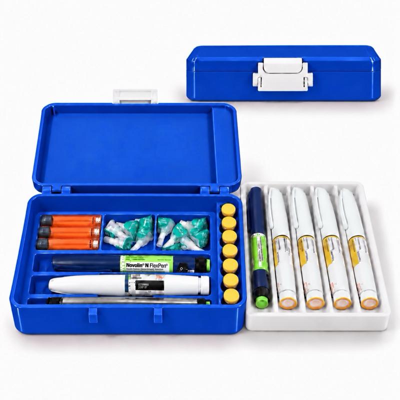 All-in-One Pep Pen & 3 mL Vial Storage Case | Removable 5-Pen Insert | Holds 8 Pens + 7 Vials