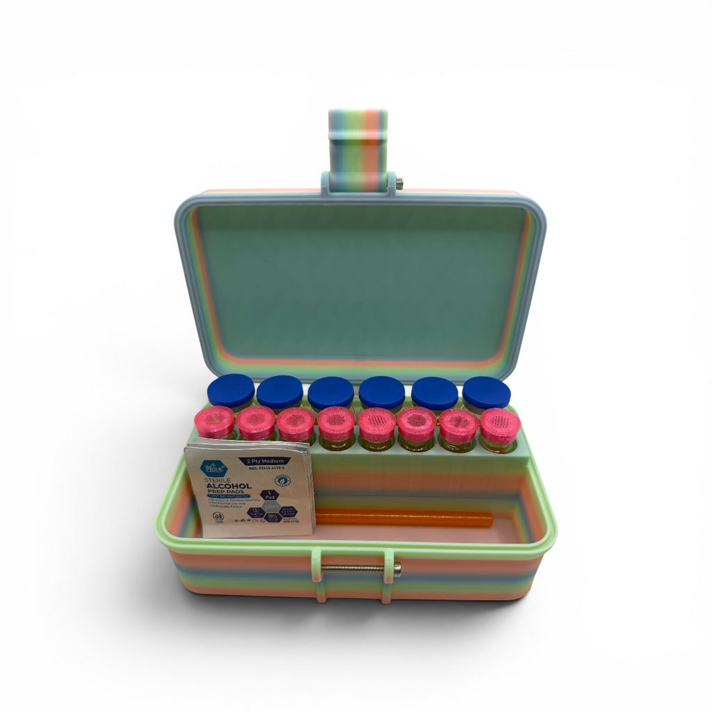 3mL/10mL Peptide Storage Case Plus Accessories. 3x10mL 8x 3mL
