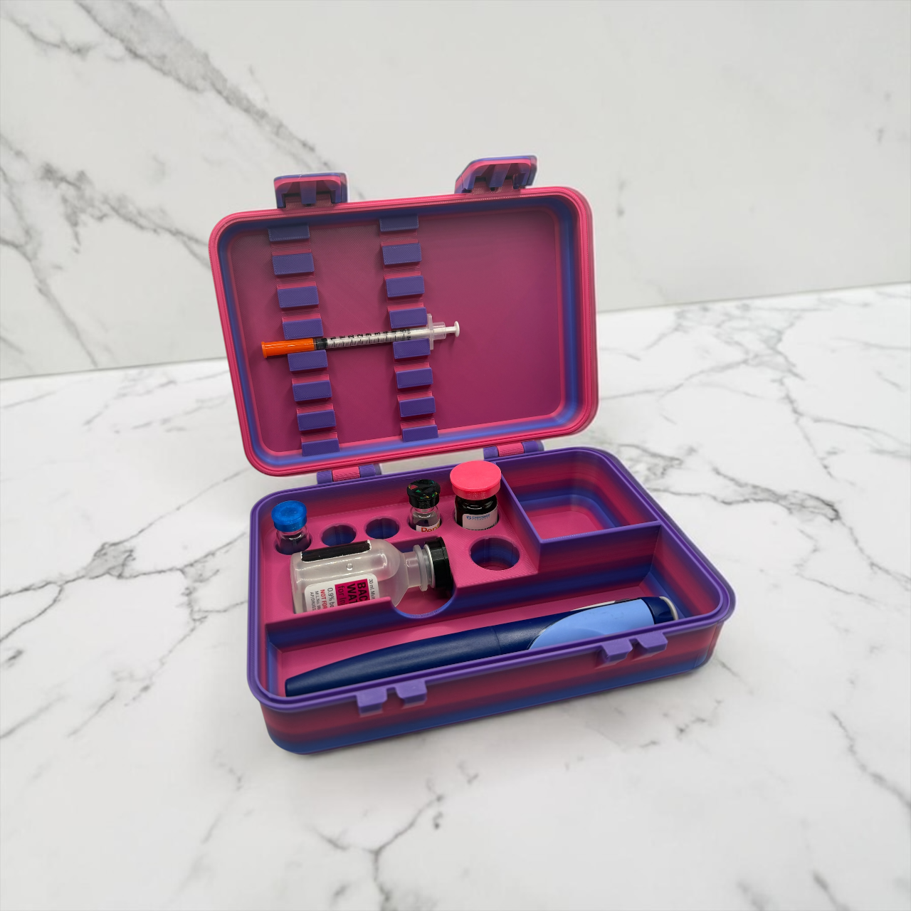 Multi-Vial Storage Case | Holds 7 Vials + Syringes | Compact Organizer