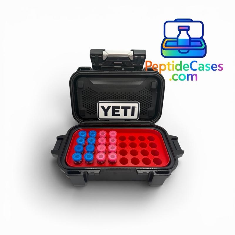 3mL Peptide Go Box Insert Holds 32 Vials. Multiple Colors Available vial