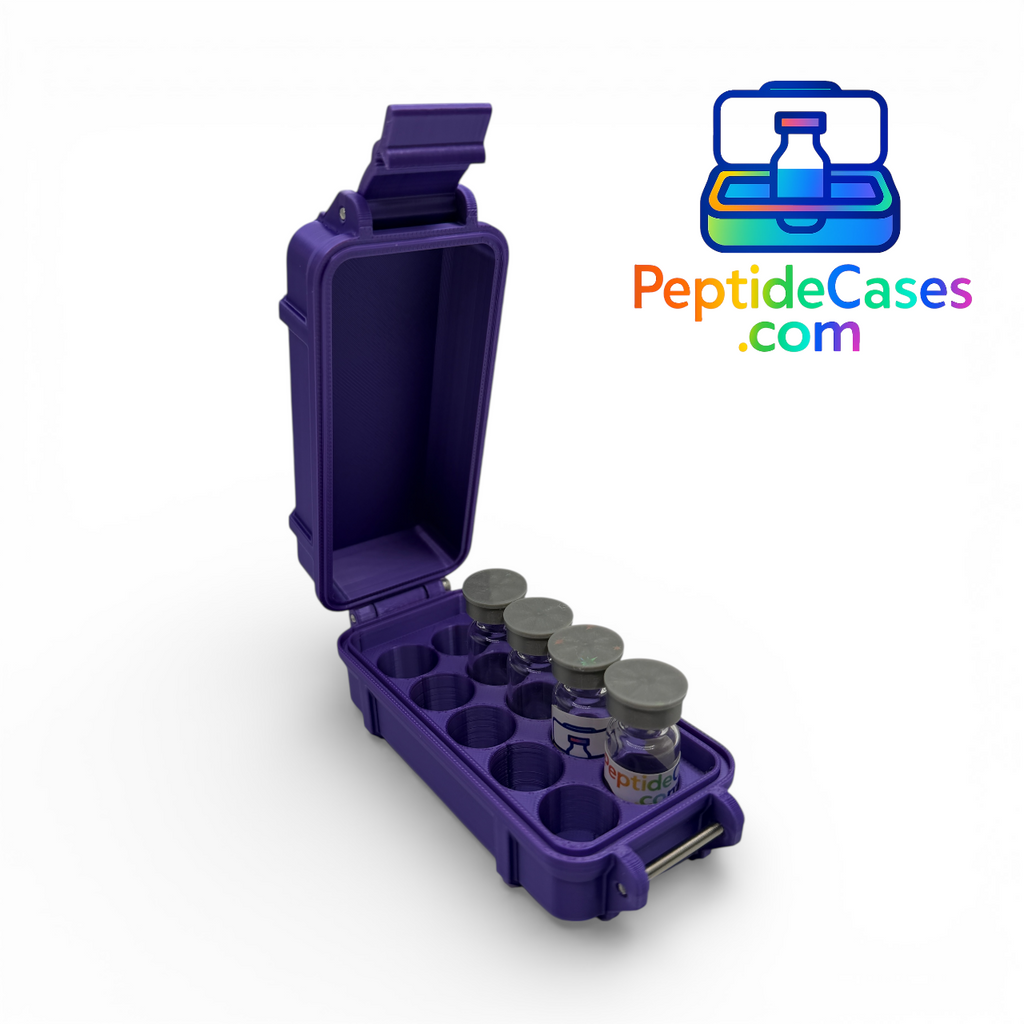 Glp1 Vial Container 3ml Vial Storage Case – Slot Organizer For Peptide GLP-1 Vials – Layered Vault