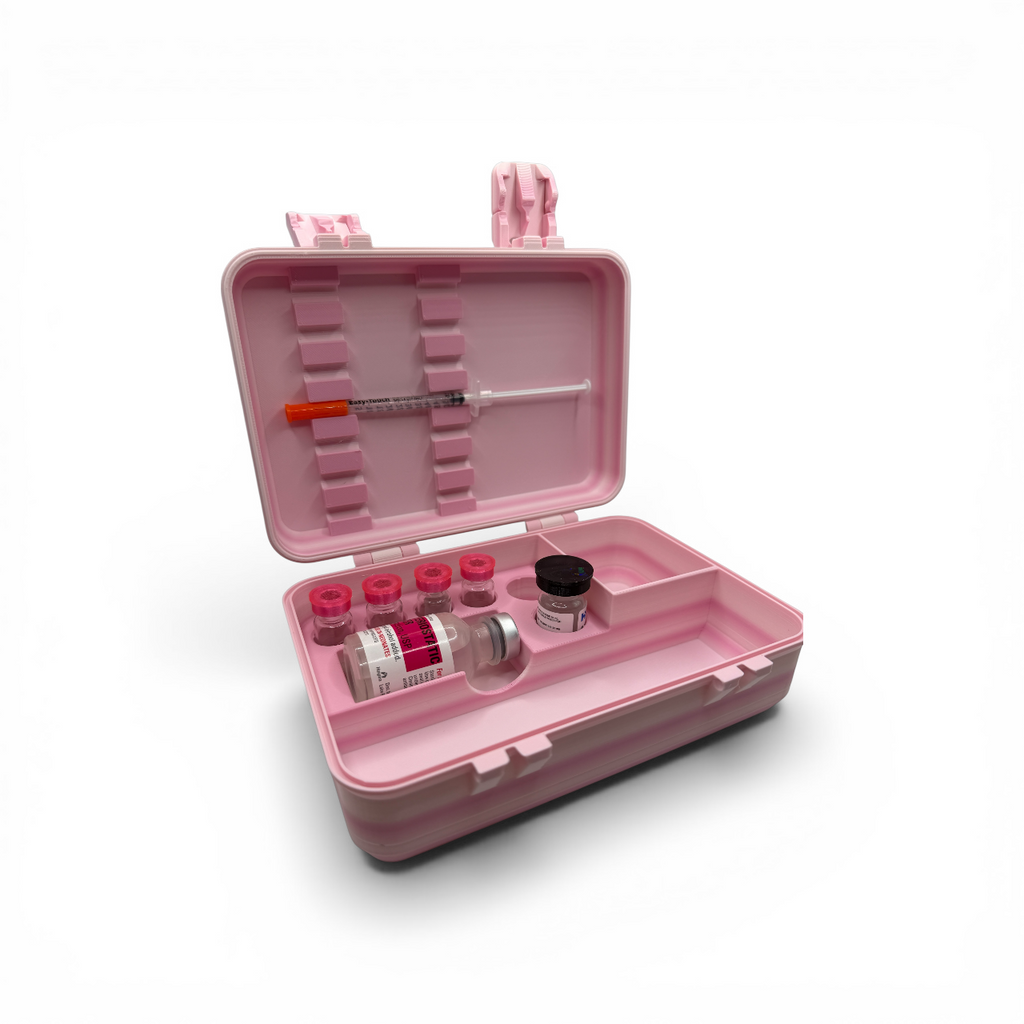 Multi-Vial Storage Case | Holds 7 Vials + Syringes | Compact Organizer